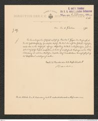 k.k. naturhistorisches Hofmuseum, Intendanzakten 1885-1896 (Hauer), Aktenzahl Z.66/1893, Seite 1